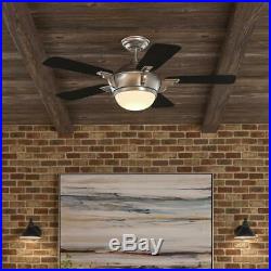 Midili 44 in. LED Indoor Brushed Nickel Ceiling Fan withLight Kit & Remote Control