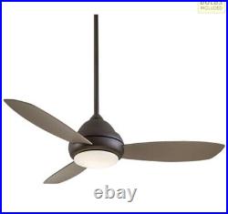 Minka-Aire Concept 44 3 Blade Ceiling Fan Light Kit Remote Oil Rubbed Bronze