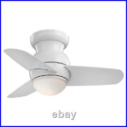 Minka Aire Fans F510L-WH Spacesaver Ceiling Fan with Light Kit in Traditional