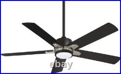 Minka Aire Fans Stout 54 Inch 5 Blade Ceiling Fan with Light Kit Coal