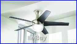 Modern 44 inch Ceiling Fan with LED Light and Remote Control Kit Brushed Nickel