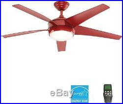 Modern 56 In. Indoor Ceiling Fan with Integrated Light Kit with Matte Opal Glass