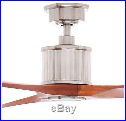 Modern Contemporary Indoor Ceiling Fan with LED Light Shade Kit 3 Blades Remote