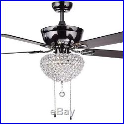 Modern Crystal Ceiling Fan Chandelier Home Lighting Kit Pendant Light Fixtures