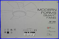 Modern Forms Vox 38 Inch Flush Mount Fan with Light Kit Vox FH-W1802-38L-MW