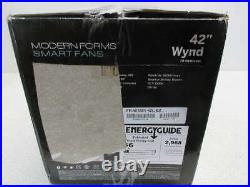 Modern Forms Wynd Indoor Outdoor 42 Smart Ceiling Fan & 2700K Light Kit, Bronze