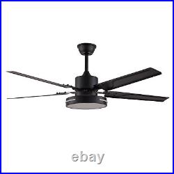 Modern Outdoor Remote Control Ceiling Fan Silent Motor with LED Light 3 Colors