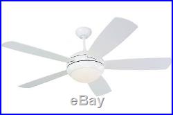 Monte Carlo 5DI52WHD-l Discus 52-inch 5-blade Ceiling Fan With Light Kit White