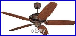 Monte Carlo DC60 Ceiling Fan 5DCR60TB With Light Kit-MC165L & Remote Control NEW