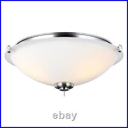 Monte Carlo Fan Company 3 Light LED Light Kit/Bowl Cap, Brushed Steel MC247BS