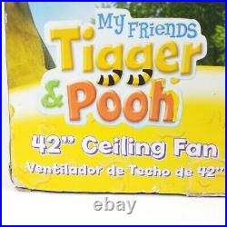 My Friends Tiger And Pooh 42 Ceiling Fan Rare Hard To Find