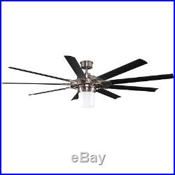 NEW 72-in Brushed Nickel Downrod Mount Ceiling Fan with Remote and Light Kit