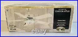 NEW Cameron II Plus Ceiling Fan with Blue Neon Light Retro Man Cave Parlor RARE