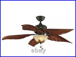 NEW Hampton Bay Antigua Plus Oil Rubbed Bronze 56 Ceiling Fan with Light Kit