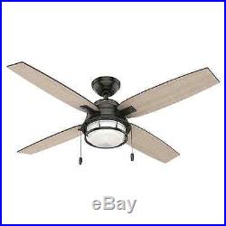 NEW Hunter 52 in Ceiling Fan with LED Light Kit Noble Bronze Indoor/Outdoor Quiet