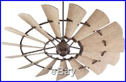 NEW Quorum 95210-86 Windmill 52 Ceiling Fan, Oiled Bronze Light Kits Available