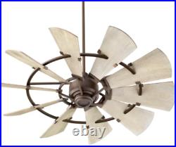 NEW Quorum 95210-86 Windmill 52 Ceiling Fan, Oiled Bronze Light Kits Available
