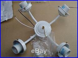 NEW Universal 4 Arm Ceiling Fan Light Fixture Addon Kit with Hardware Instructions