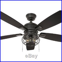 Natural Iron 52 in LED Indoor/Outdoor Ceiling Fan 3-Speed With Light Kit Fixture