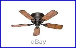 New 42 Indoor Ceiling Fan Bronze, Light Kit Compatible, Flush Mount, with Warranty