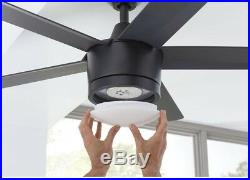 New Ceiling Fan with Light Kit Home Decorators 52 in. LED Indoor Matte Black