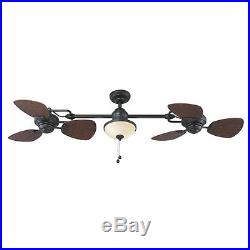 New Harbor Breeze Ceiling Fan With Light Kit Oil Rubbed Bronze Downrod Dual Modern