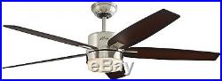 New Hunter Windemere Nickel Downrod Mount Ceiling Fan with Light Kit and Remote
