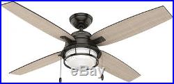 Noble Bronze Downrod/Close Mount Indoor/Outdoor Ceiling Fan Light Kit (4-Blade)