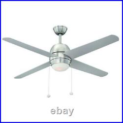 Northport 52 in. Indoor Brushed Nickel Ceiling Fan with Light Kit by Hampton Bay