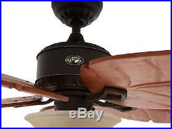 Oil Rubbed 56 Indoor Bronze Home Ceiling Fan 5 Blade with Bowl Light Kit