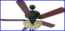 Oil Rubbed Bronze 52 Ceiling Fan with Light Kit #3553