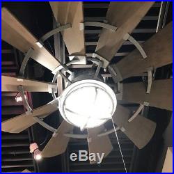 Oiled Bronze WINDMILL FAN 72 Indoor, Cage Light Kit & 72 Down Rod