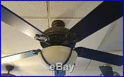 Old Jacksonville 52 Grandeur Ceiling Fan with Alabaster Scroll Bowl Light Kit