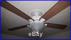 Old Jacksonville Classic White Ceiling Fan Bowl Light Kit & 5 Choices of Blades