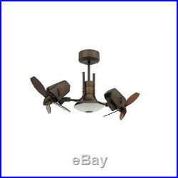 Oscillating IndoorOutdoor Rubbed Bronze Ceiling Fan Frosted Glass CFL Light Kit
