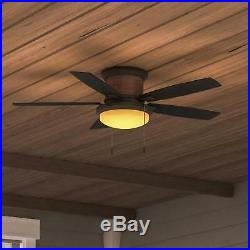Outdoor Ceiling Fan Light Fixture Kit Wall Mount Indoor Kitchen 3 Speed 5 Blades