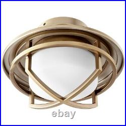 Oxygen Lighting Fleet 1 Light Ceiling Fan LED Cage Kit, Brass/opal 3-1084-40