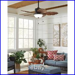 Palm Cove 52 In. Led Indoor/Outdoor Natural Iron Ceiling Fan With Light Kit