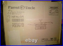 Parrot Uncle Benally 46 Antique Gray Downrod Mount Ceiling Fan+Light Kit+Remote