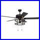 Parrot Uncle Ceiling Fan 52 LED Indoor Matte Black with Pull Chain + Light Kit