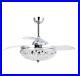 Parrot Uncle Modern 42 in. Indoor Chrome Blades Ceiling Fan with Light Kit