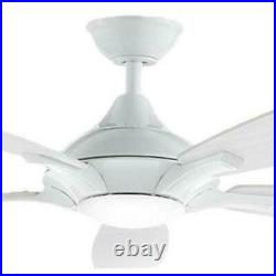 Petersford 52 in. Integrated LED Indoor White Ceiling Fan with Light Kit and Rem
