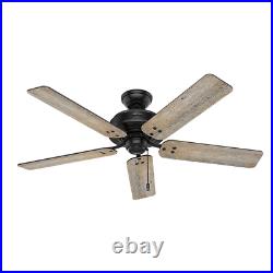 Port Isabel 52 In. Led Indoor/Outdoor Matte Black Ceiling Fan With Light Kit