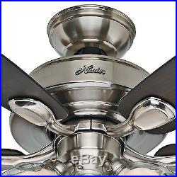 Premium 52 in. 52 Brushed Nickel Ceiling Fan With Light Kit And Warranty