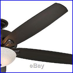 Premium 70 in. 70 Oil Rubbed Bronze Ceiling Fan With Remote, Light Kit & Warranty