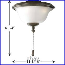 Progress Lighting Ceiling Fan Light Kit 11 2-Light Steel Indoor Antique Bronze