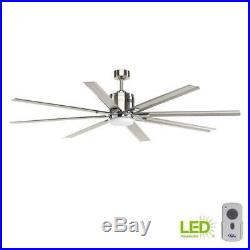 Progress Lighting Vast Indoor Ceiling Fan with LED Light Kit 72-in Brushed Nickel