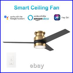 Ranger 52 In. Led Indoor Gold Smart Ceiling Fan With Light Kit And Wall Control