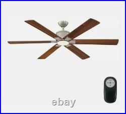 Renwick 60 in. Integrated LED Indoor Brushed Nickel Ceiling Fan with Light Kit