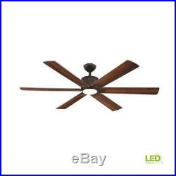 Renwick 60 in. Integrated LED Indoor Oil Rubbed Bronze Ceiling Fan With Light Kit